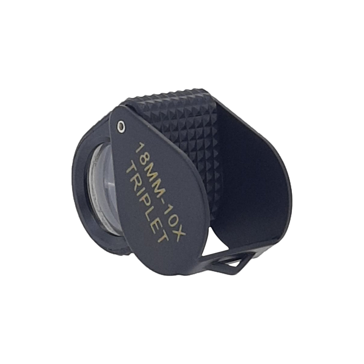 Black Rubber Grip Loupe 18mm 10X
