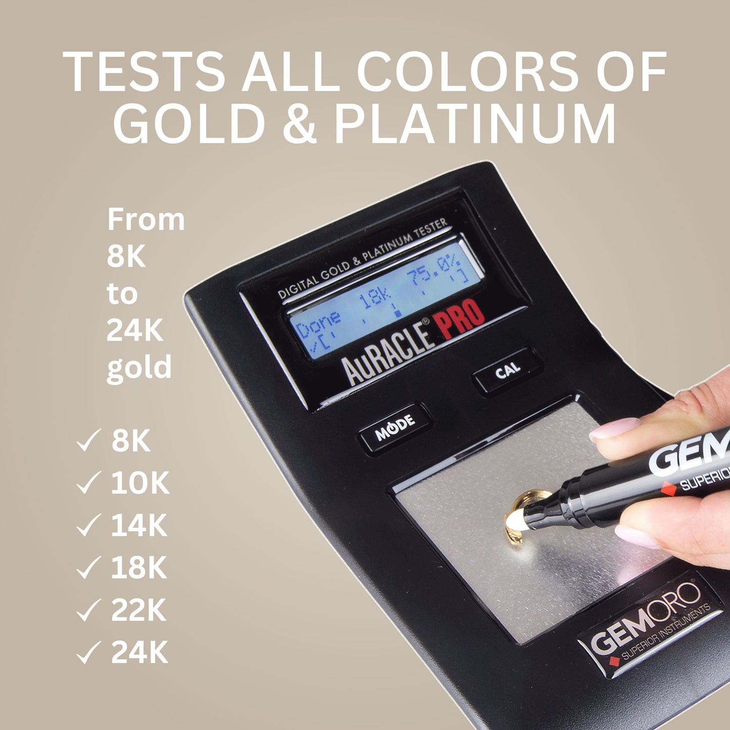 GEMORO AuRACLE PRO – Precision Gold & Platinum Testing. Anywhere. Anytime