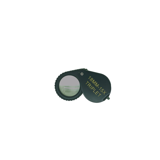 Black Rubber Grip Loupe 18mm15x