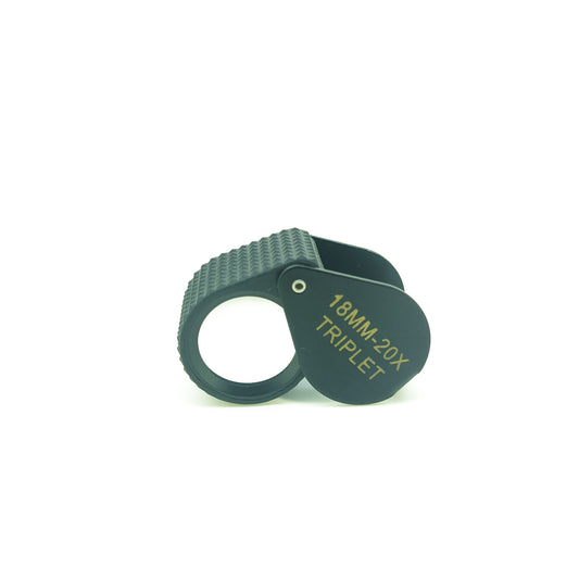 Black Rubber Grip Loupe 18mm20X