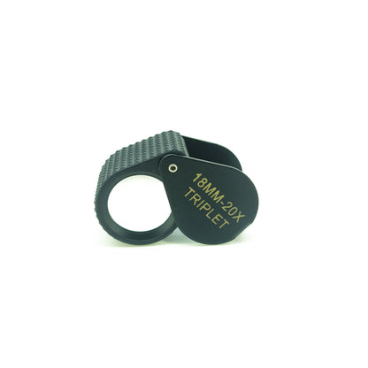 Black Rubber Grip Loupe 18mm20X